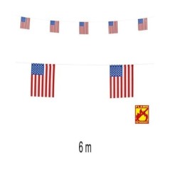 Guirnalda bandera estados unidos 6 metros de 15x20 cm-Tus Disfraces