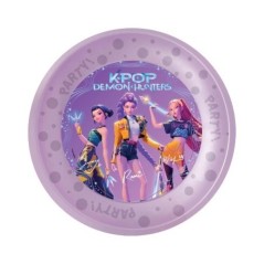 Platos Guerreras K-Pop huntrix reutilizable 4 uds