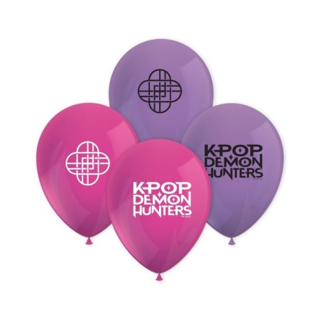 Globos latex Guerreras K-pop huntrix 8 uds Tus disfraces baratos
