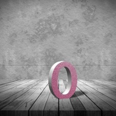 Letras y numeros rosa purpurina 75 mm