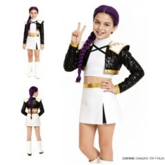 Disfraz K-Pop blanco rumi infantil