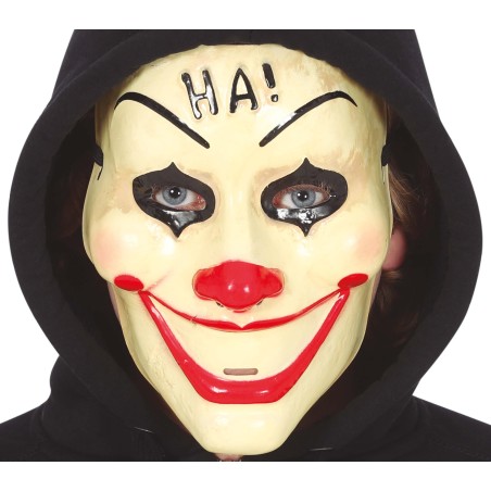 Mascara payaso asesino ha ha pvc -Tus disfraces baratos