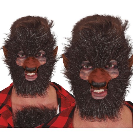 Pelo hombre lobo para la cara-Tus disfraces baratos