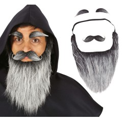 Barba canosa con bigote y cejas anciano-Tus disfraces baratos