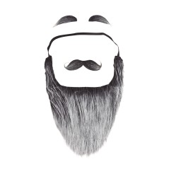 Barba canosa con bigote y cejas anciano