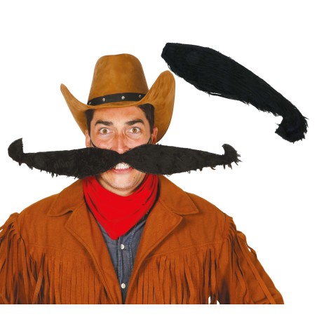 Bigote con elastico 55 cm negro  gigante-Tus disfraces baratos