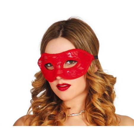 Antifaz encaje rojo sensual