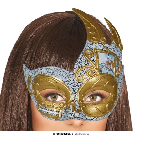Mascara calavera con strass brillantes-TusDisfraces