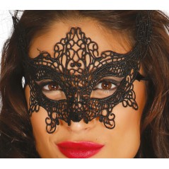 Antifaz bordado negro elegante-Tus Disfraces
