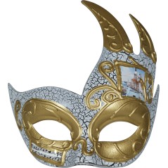 Mascara calavera con strass brillantes-TusDisfraces