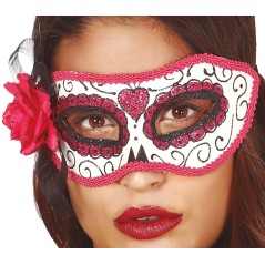 Antifaz catrina rosa dia de muertos-Tus Disfraces