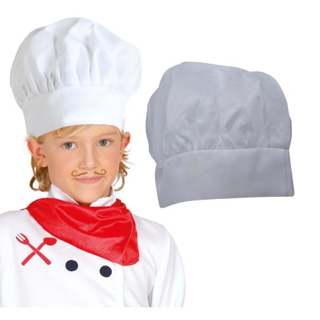 Gorro cocinero infantil blanco master chef para niño-Tus Disfraces