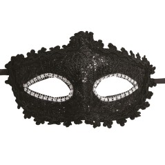 Antifaz de epoca negro veneciano-Tus Disfraces