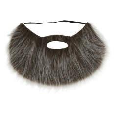 Barba y bigote gris con goma elestica caballero siglo xix