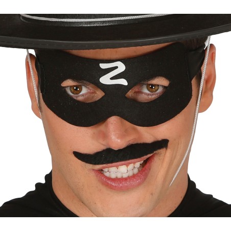 Antifaz zorro negro con la z-Tus Disfraces