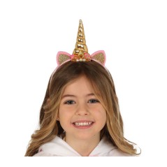 Diadema unicornio oro para niña