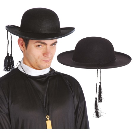 Sombrero cura adulto-Tus Disfraces baratos
