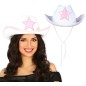 Sombrero vaquero blanco estilo barbie