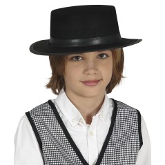 Sombrero cordobes infantil negro fieltro