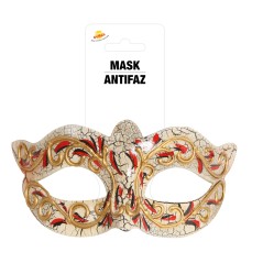 Antifaz felino veneciano decorado pequeño gato-Tus Disfraces
