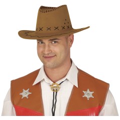 Sombrero vaquero ante marron oeste