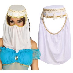 Sombrero princesa arabe con velo cara-Tus Disfraces baratos