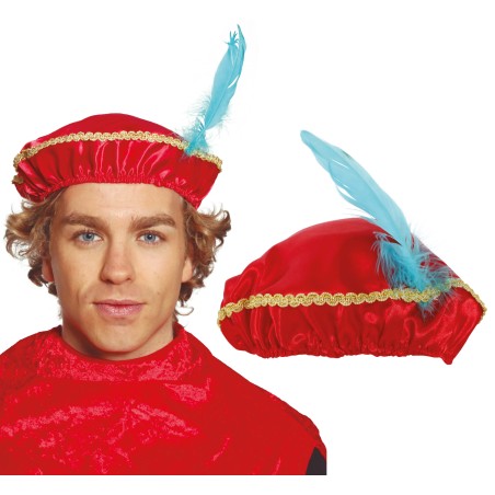 Gorro paje de rey rojo-Tus Disfraces baratos