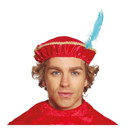 Gorro paje de rey rojo