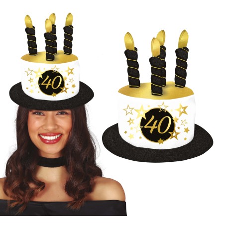 Sombrero velas 40 cumpleaños-Tus Disfraces baratos