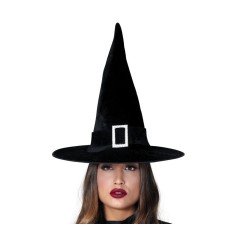 Sombrero harry terciopelo bruja negro-Tus Disfraces