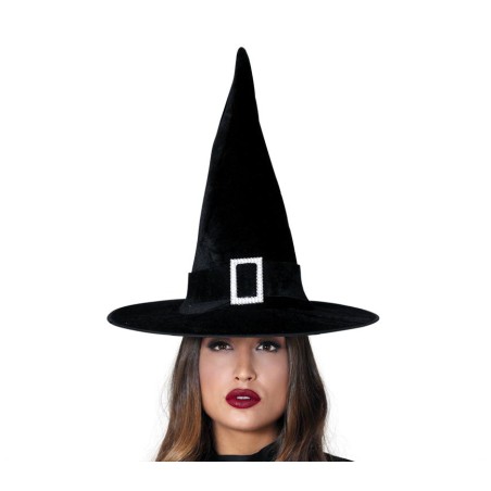 Sombrero harry terciopelo bruja negro-Tus Disfraces