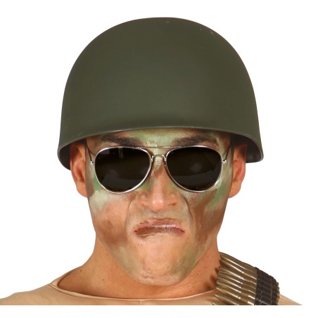 Casco militar segunda guerra mundial verde-Tus Disfraces baratos