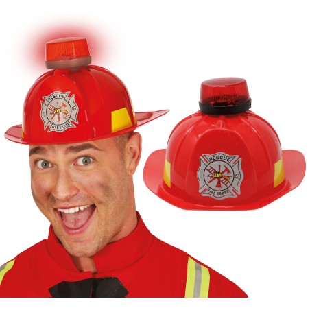 Casco de bombero con luz y sirena-Tus Disfraces baratos