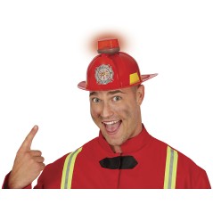 Casco de bombero con luz y sirena