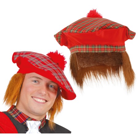 Sombrero escoces con pelo-Tus Disfraces baratos
