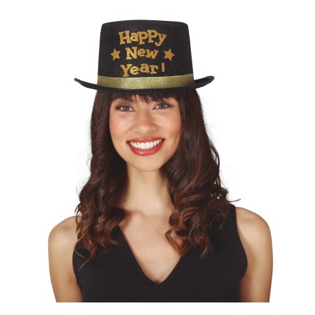 Chistera negra Happy new year