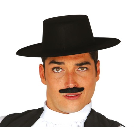 Sombrero cordobes negro flocado
