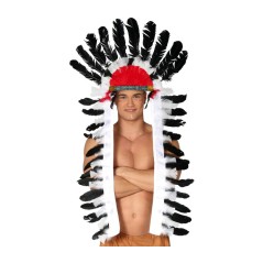 Penacho indio 116 cm tocado plumas largo-Tus Disfraces baratos