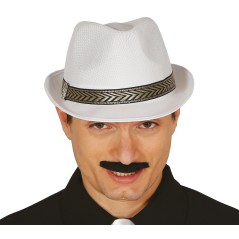 Sombrero gangster blanco mascota