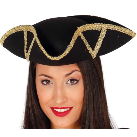 Sombrero almirante pirata capitan-Tus Disfraces baratos