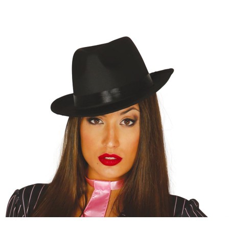 Sombrero gangster negro alta calidad