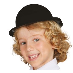 Bombin negro infantil flocado-Tus Disfraces baratos