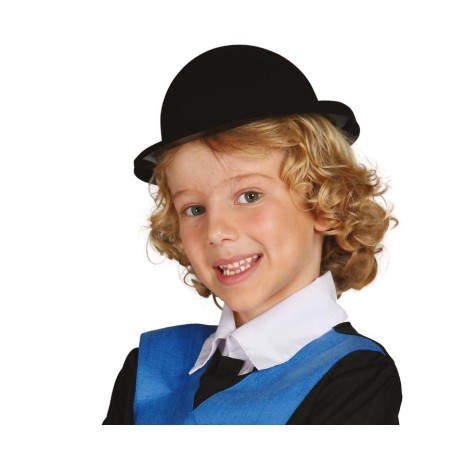 Bombin negro infantil flocado