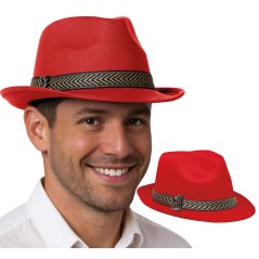 Sombrero gangster rojo-Tus Disfraces baratos