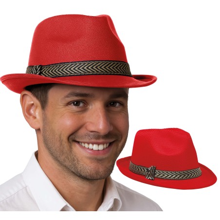 Sombrero gangster rojo-Tus Disfraces baratos