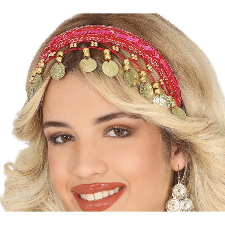 Diadema monedas zingara gitana danza-Tus disfraces baratos