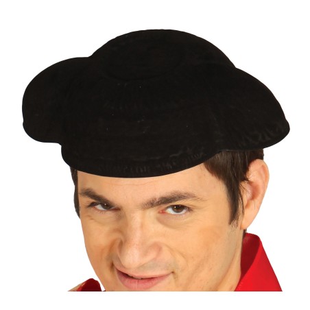 Montera flocada negra torero-Tus Disfraces baratos