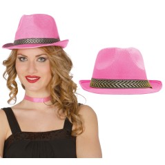 Sombrero gangster rosa-Tus Disfraces baratos