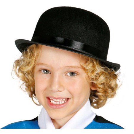 Bombin negro de fieltro infantil-Tus Disfraces baratos