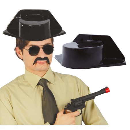 Tricornio guardia civil gorro negro-Tus Disfraces baratos